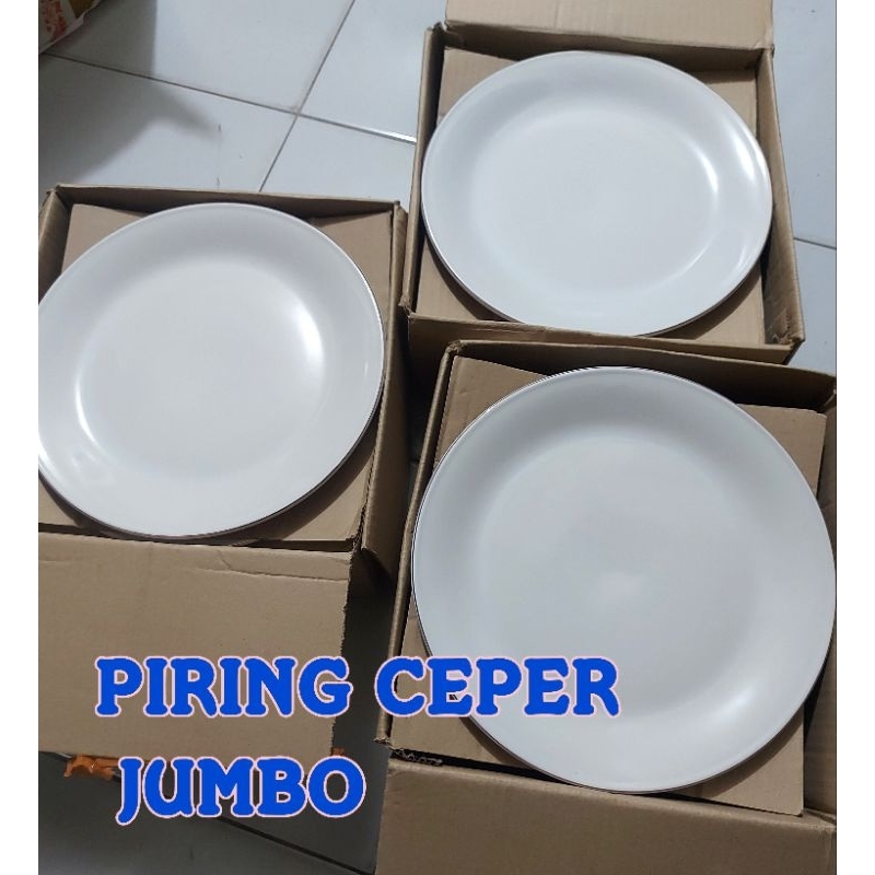 Piring Keramik 1 lusin  FREE PAKING KAYU