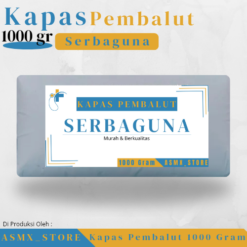 Kapas Pembalut 1Kg - Kapas Alami - Kapas Gulung 1000 Gr Serbaguna