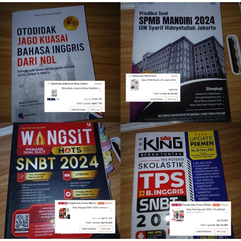 BUKU PELAJARAN|Wangsit 2024/The King 2023/SPMB Mandiri 2024/Buku Bahasa Inggris