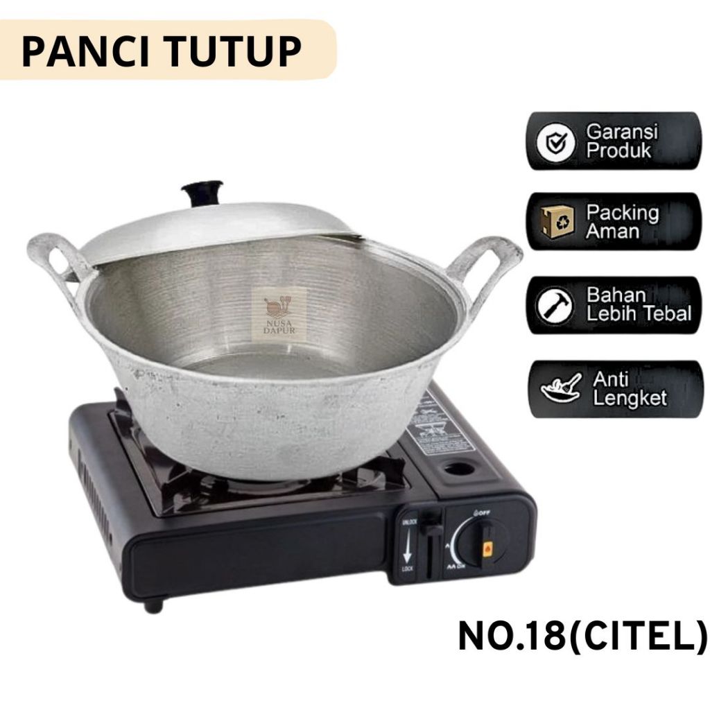 Wajan Kukus No.18 Citel Almunium Cor Tebal