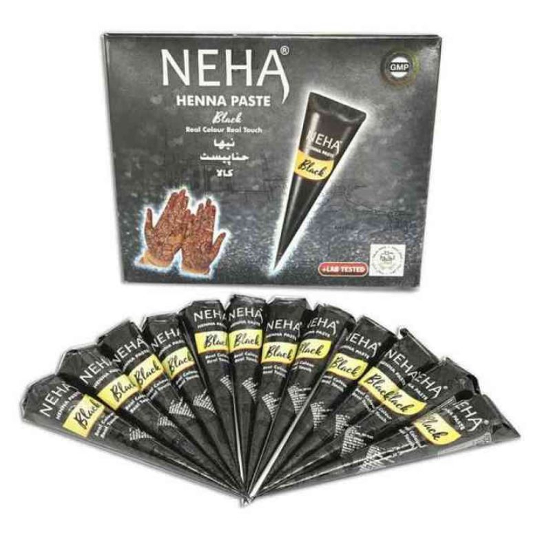 COD Henna Mehendi Cone Natural - Henna Black isi 25g Neha Nahe Golecha Henna Hitam Maron India / Tat