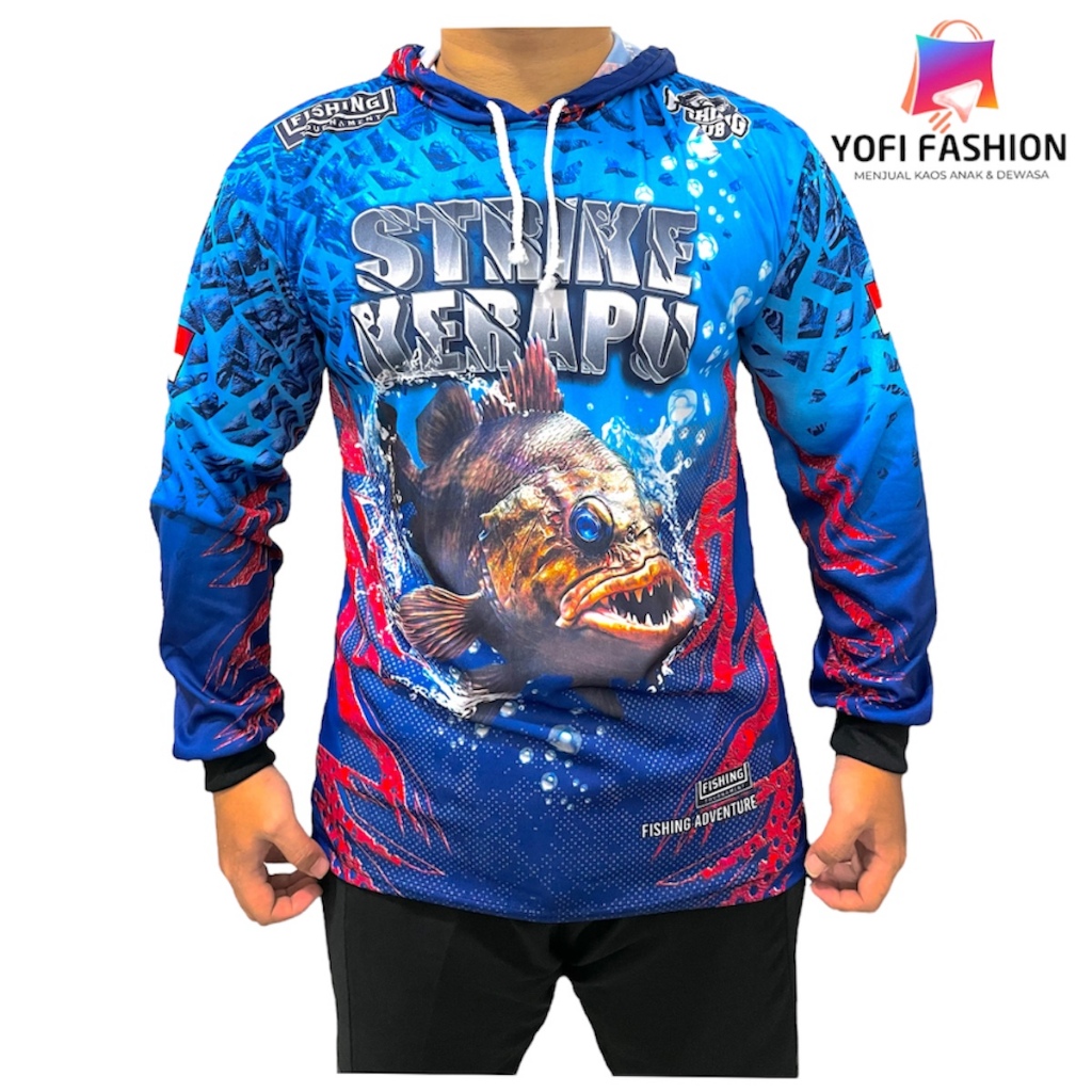 JERSEY MANCING IKAN LAUT BAJU MANCING LENGAN PANJANG FULL PRINT