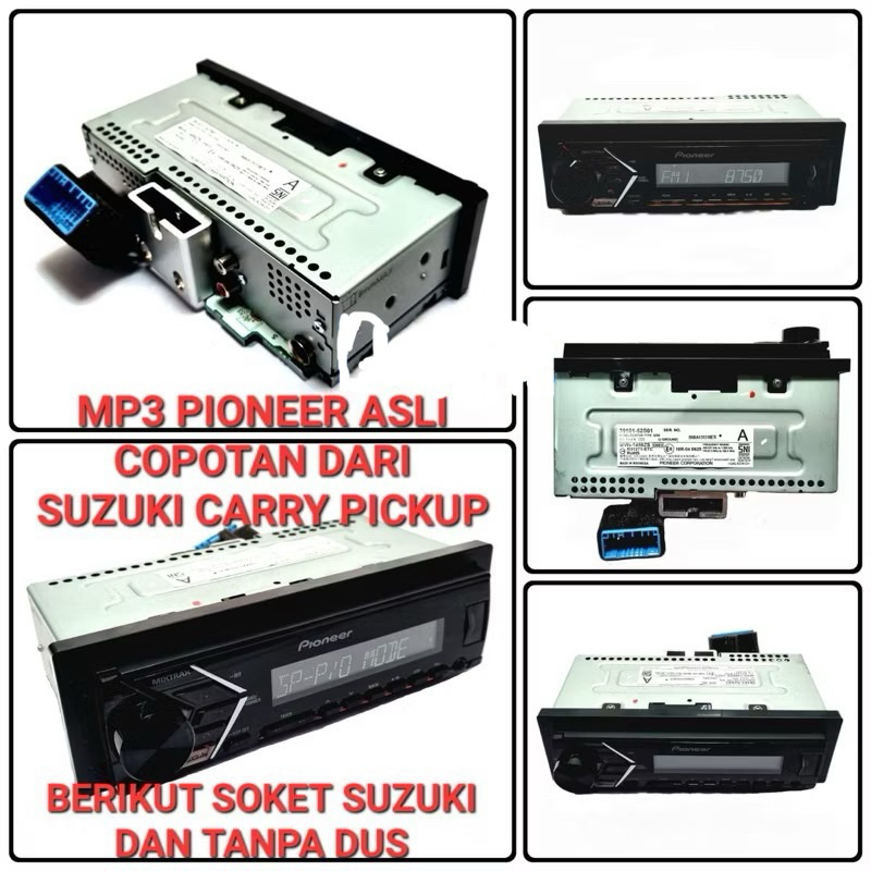 Head Unit Tape Mobil Single Din Mp3 Pioneer Asli Copotan Dari Suzuki Carry Pickup
