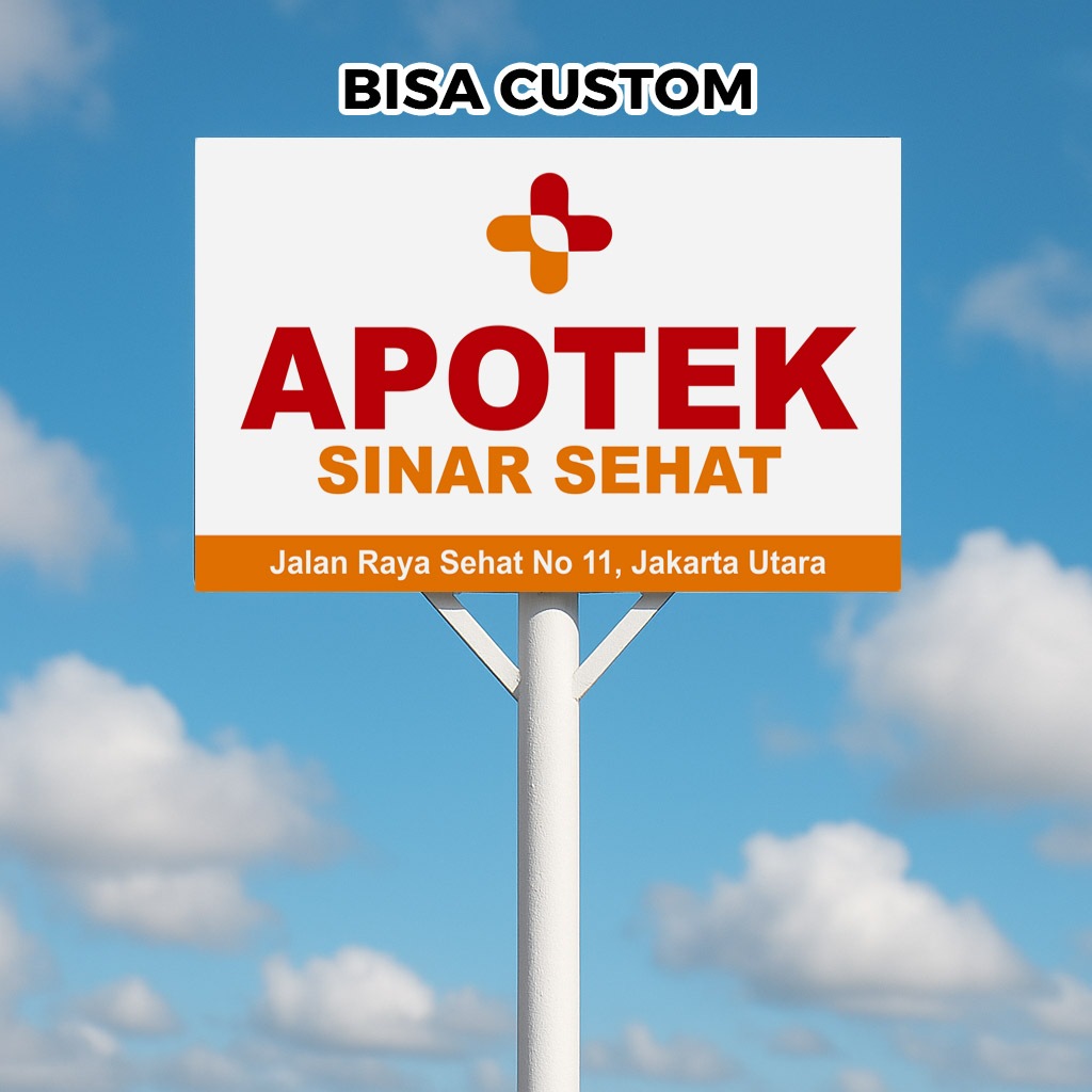 

Tiang Besi Plang / Plakat | Papan Apotek Custom | Cetak Banner Malang
