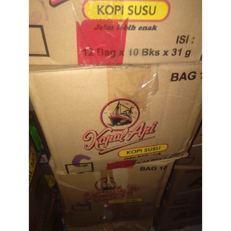 kopi kapal api susu 1 dus isi 12 renceng