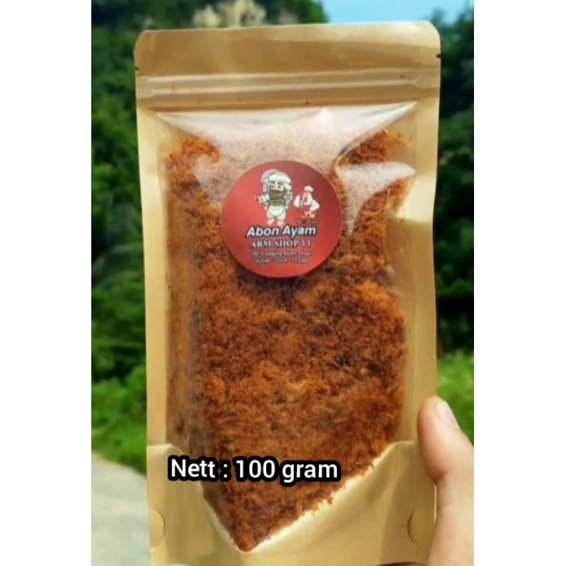 

Abon Ayam ARM shop 11 terbuat dari 100 % daging ayam asli.