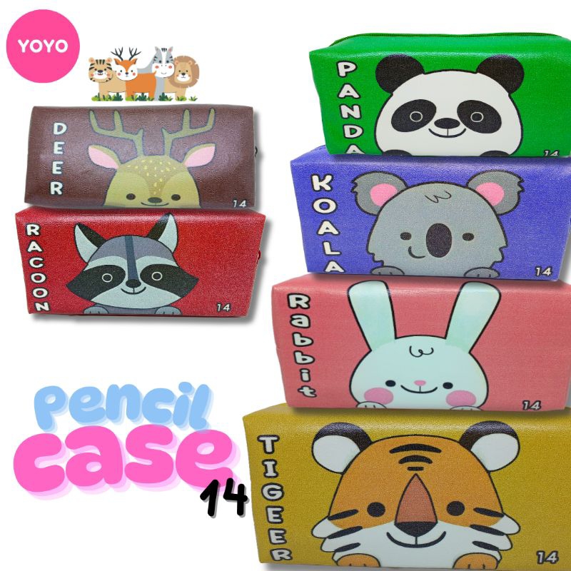 

YOYO Tempat Pensil Karakter CUTE ANIMAL HEWAN LUCU 14 JUMBO Lucu Zipper Resleting
