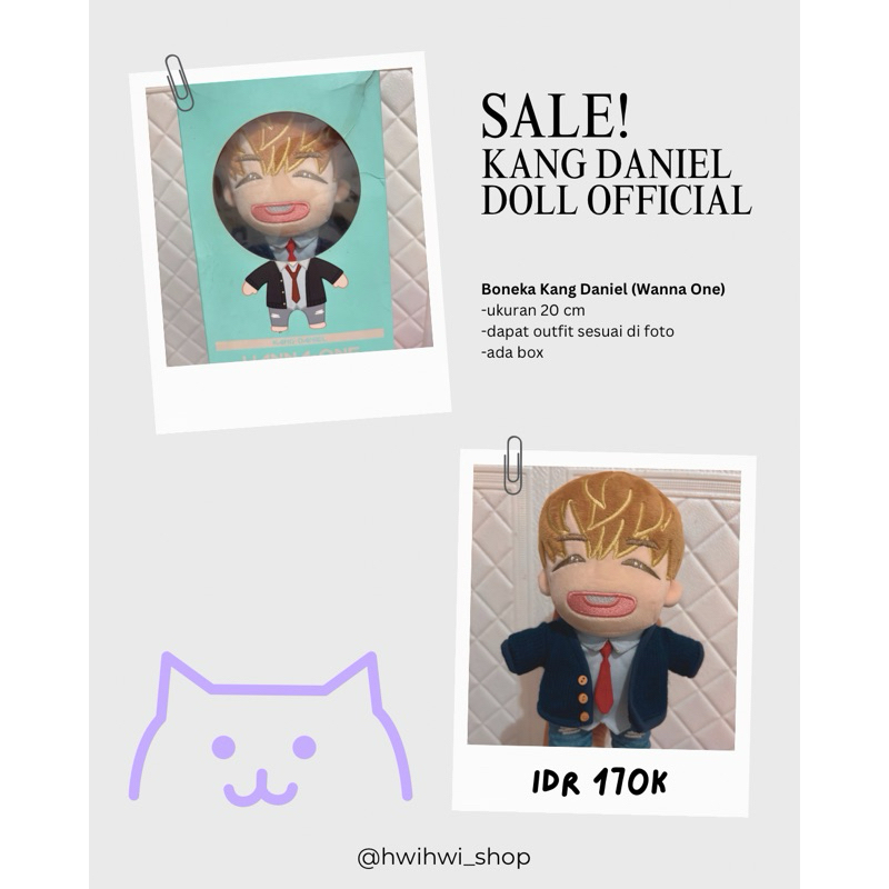 KANG DANIEL WANNA ONE DOLL OFFICIAL 20 CM