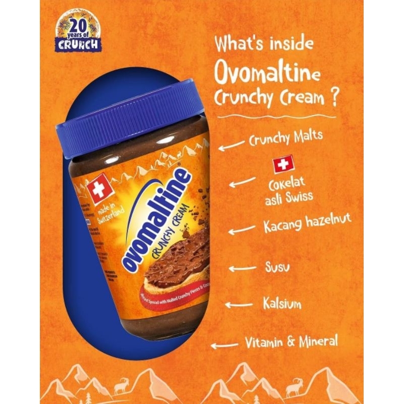 

QH Ovomaltine Crunchy Chocolate Cream 680gr Botol