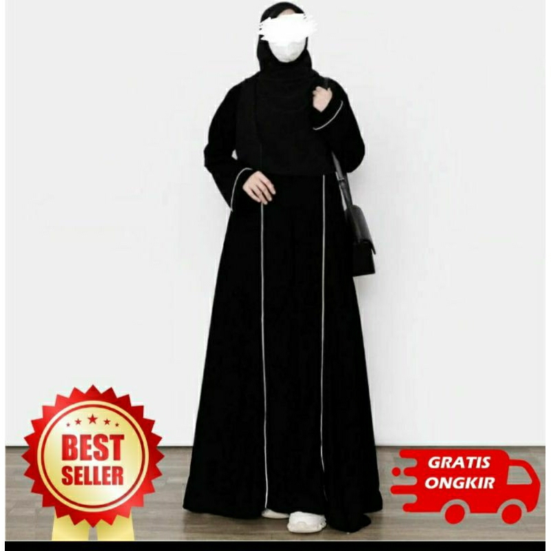 BEST SELLER (TERMURAH DI SHOPEE)GAMIS ABAYA PREMIUM BISA (COD) PRODUK BEST SELLER ABAYA BASIC LIST