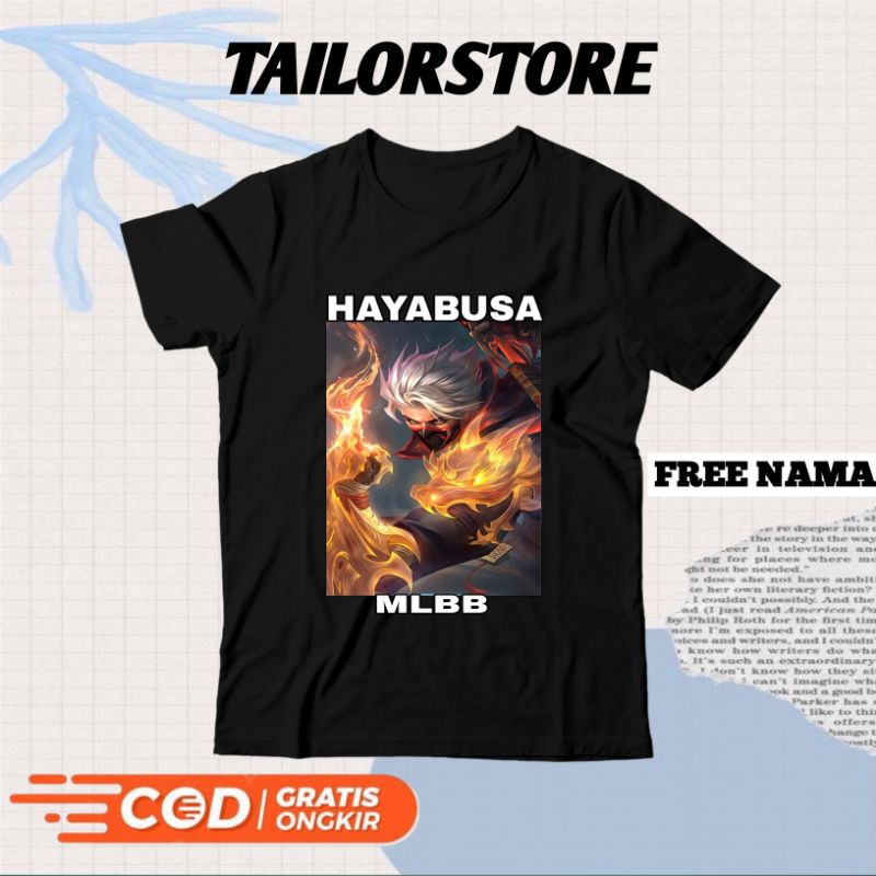 (BISA COD) Kaos Anak Baju Anak ML Mobile Legend Hero HAYABUSA MLBB HAYABUSA SKIN NAGA / T-shirt  Pre