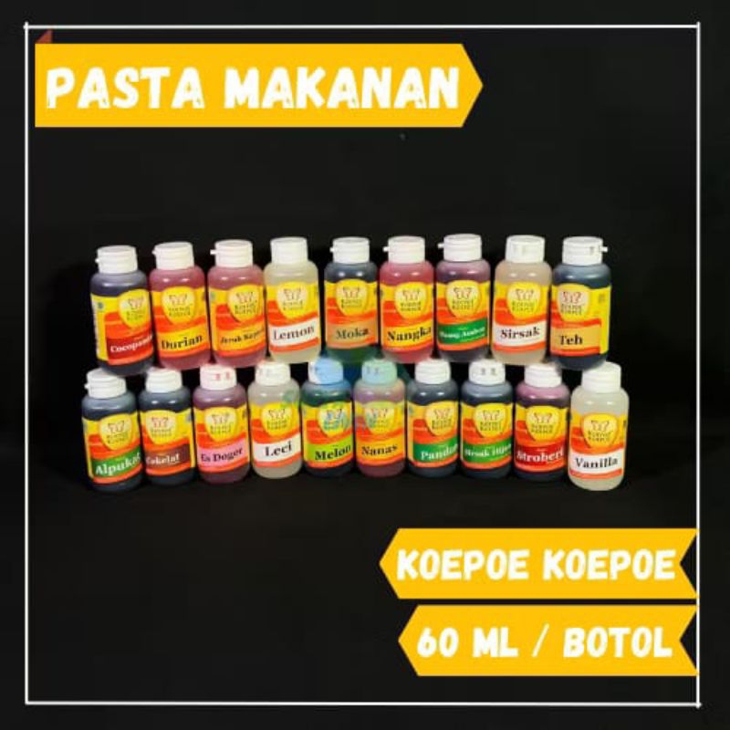 

KOEPOE-KOEPOE PASTA/PERISA MAKANAN (60 ml) ALL VARIAN RASA