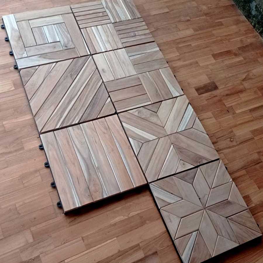Lantai Kayu Decking Tile Decking Lantai Kayu Outdoor Lantai Kayu Tempel Lepas Pasang Parket Lantai K
