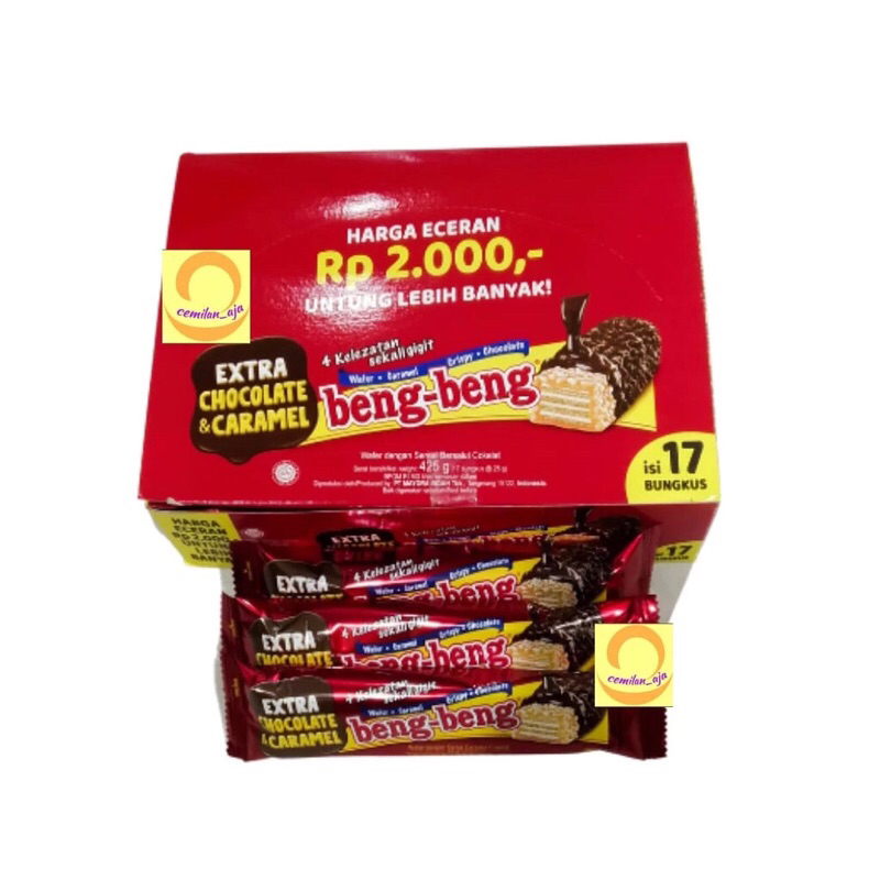 

BENG BENG WAFER EXTRA CHOCOLATE CARAMEL ISI 17pcs by YELLOW SNACKS