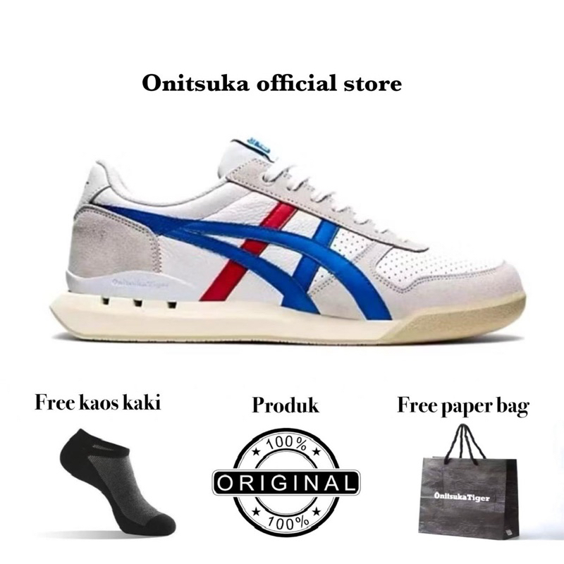 onitsuka tiger ORIGINAL ultimate ex 81 white blue redfree paperbag
