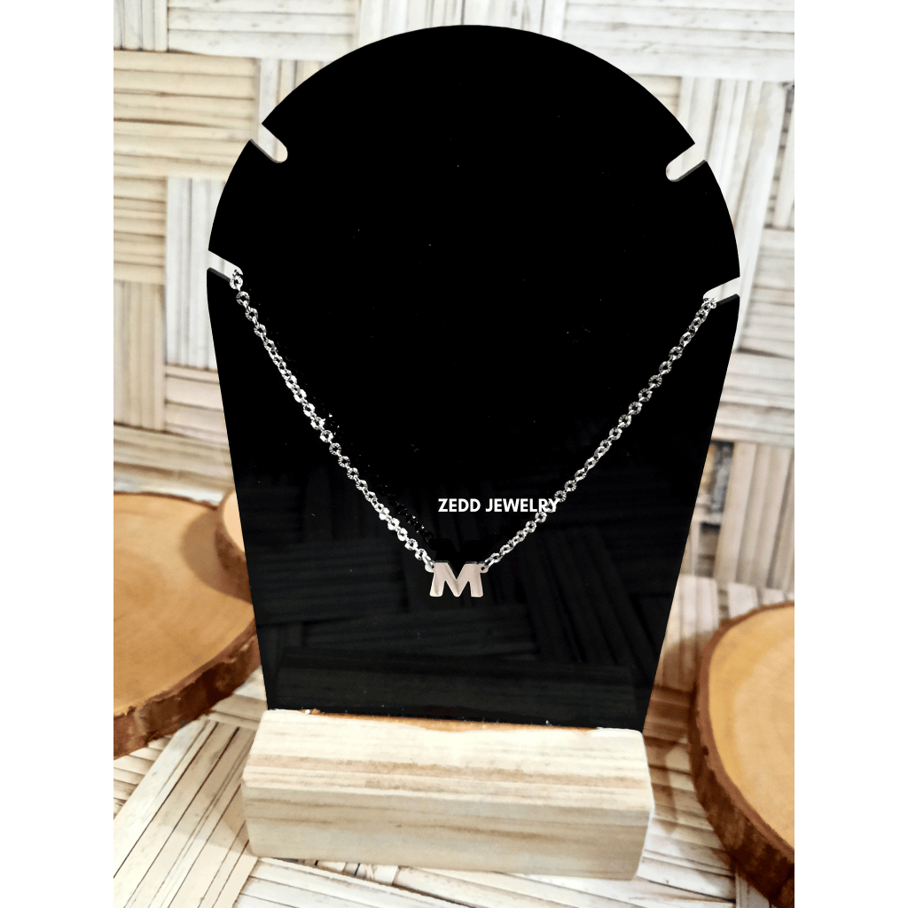 Zedd Jewelry - Kalung Huruf Titanium Wanita Pria Little Alphabet