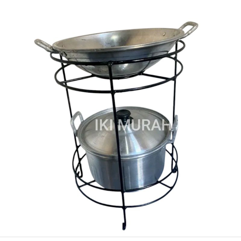 Rak wajan susun 2/rak panci serbaguna/Rak dapur minimalis