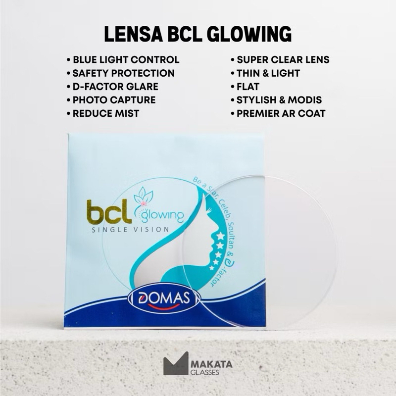 Lensa Bluechromic Anti Embun BCL Glowing Domas