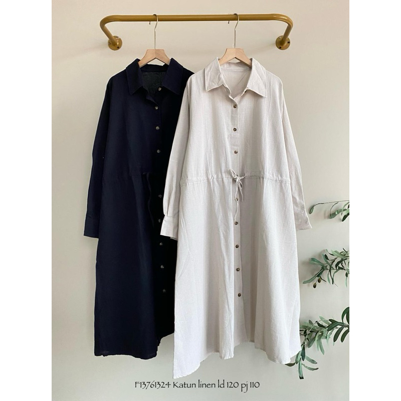 Baju Tunik Katun Linen LD 120 Wanita / Fashion Atasan Cewek Terbaru / Busana Wanita / Pakaian Peremp