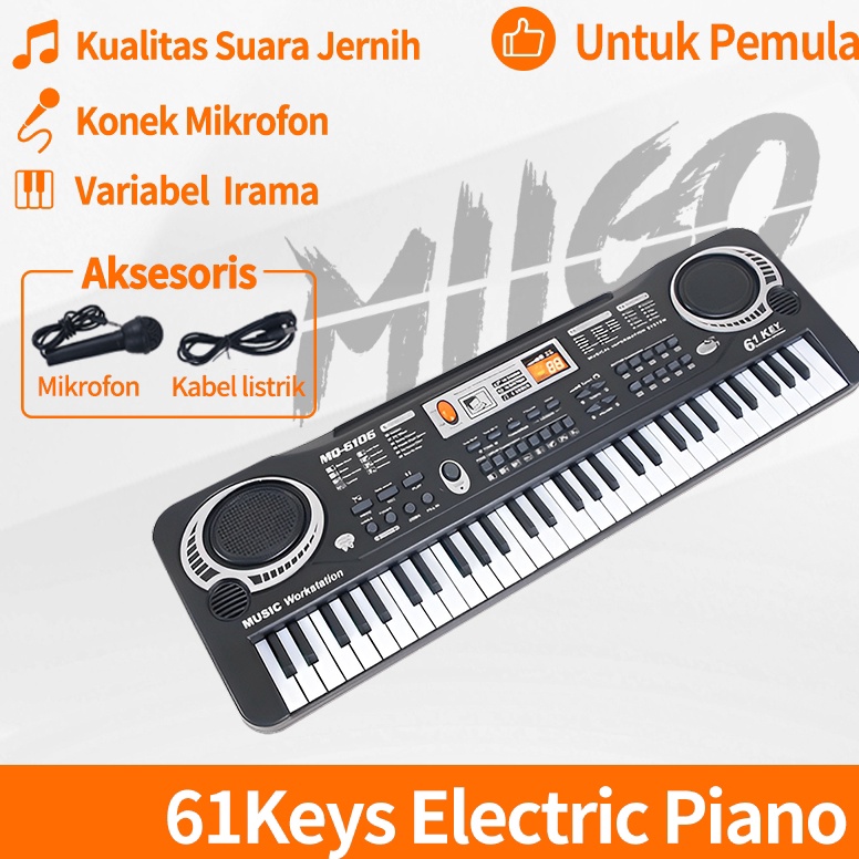55PALING LARIS Piano 61keys Piano Elektronik Pemula Piano Mainan AnakAnak Smart PianoPiano Elektroni