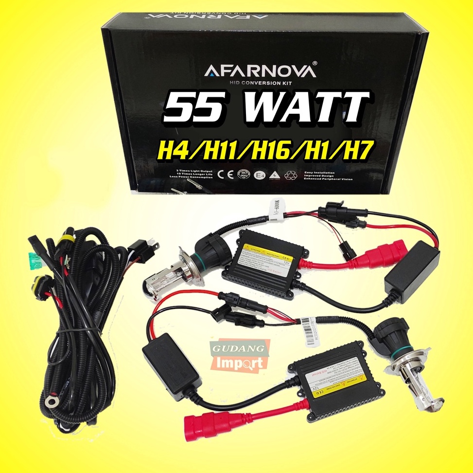 55SPECIAL PRICE LAMPU HID MOBIL H4 H7 H1 H11 55 WATT 6K