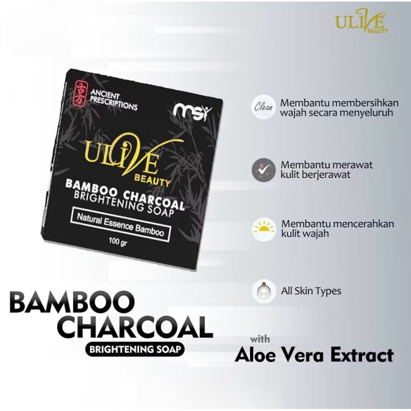 ULIVE BEAUTY BAMBOO CHARCOAL BRIGHTENING SOAP
