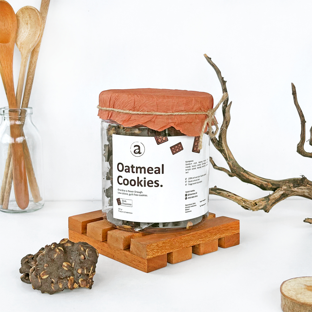 

ALAMEE Cookies Oatmeal - Dark Chocolate Cemilan Diet Healthy Snack Sehat Oat 225gr