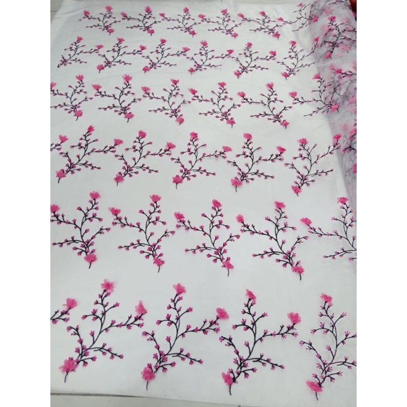 BAHAN / KAIN TILE BORDIR SAKURA