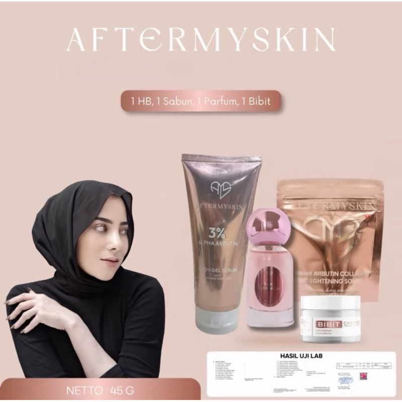 AFTERMYSKIN - 10x Alpha Arbutin Whitening Bodycream Bibit Chrome Premium Chromabright HB Dosting Lot