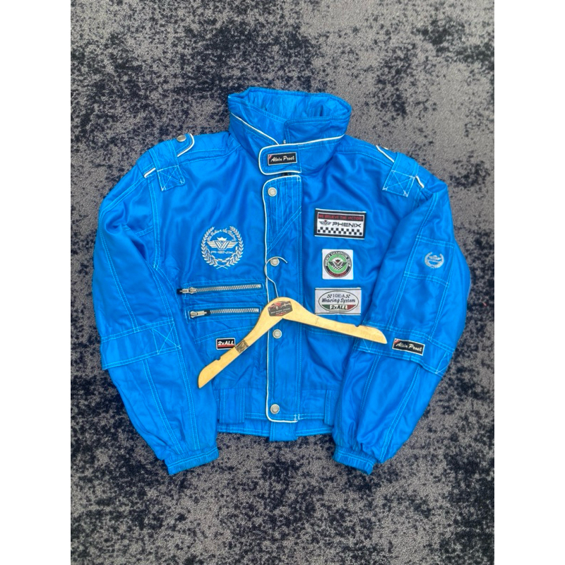 Jaket vintage racing phenix biru