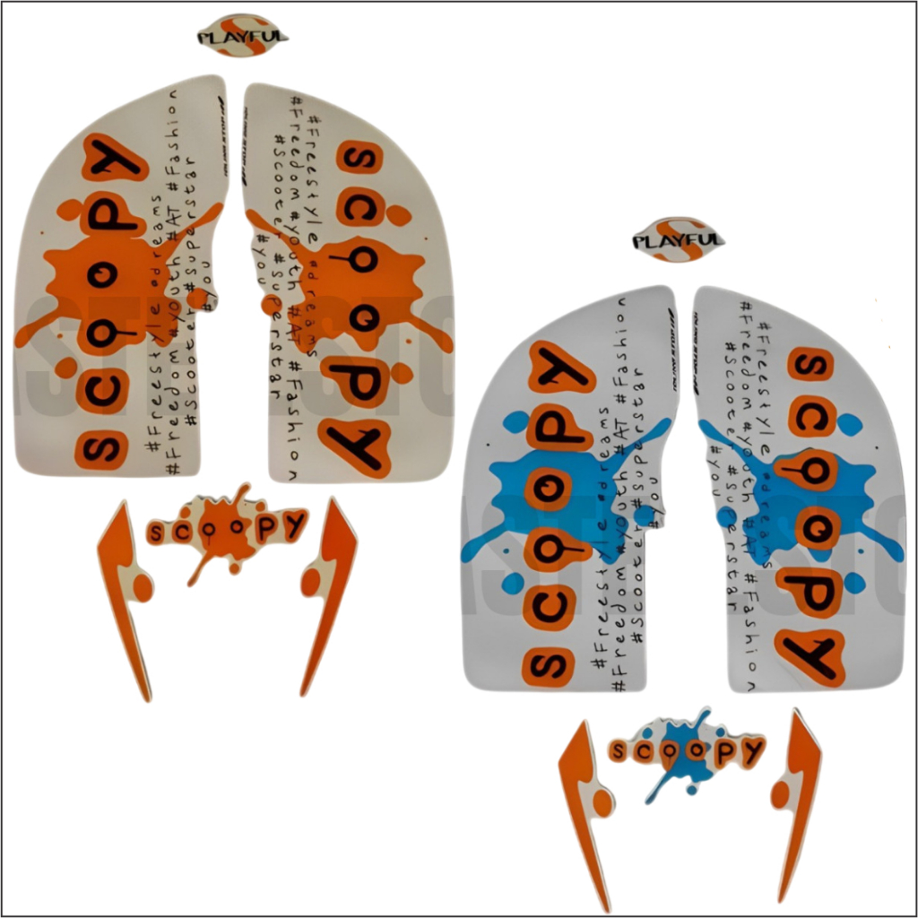 STIKER STRIPING STANDART SCOOPY PLAYFUL 2017 ORI TERMURAH TERLARIS