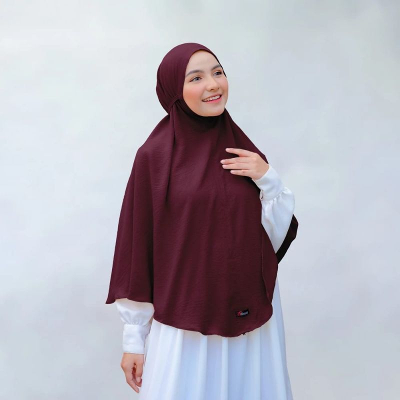 Nazilla Maryam Bergo Syar’i Crinkle Premium XL | Instan, Adem, Full Coverage