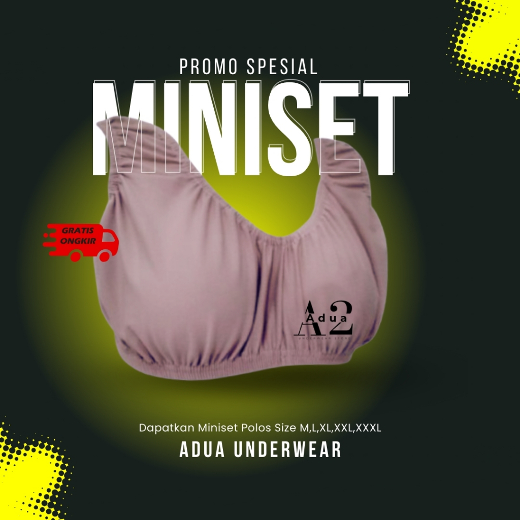 SUPER JUMBO LD 120-160cm,untuk BB 80-140kg, MINISET DEWASA, BRA , BRA KARET, MINISET ANTI BEGAH