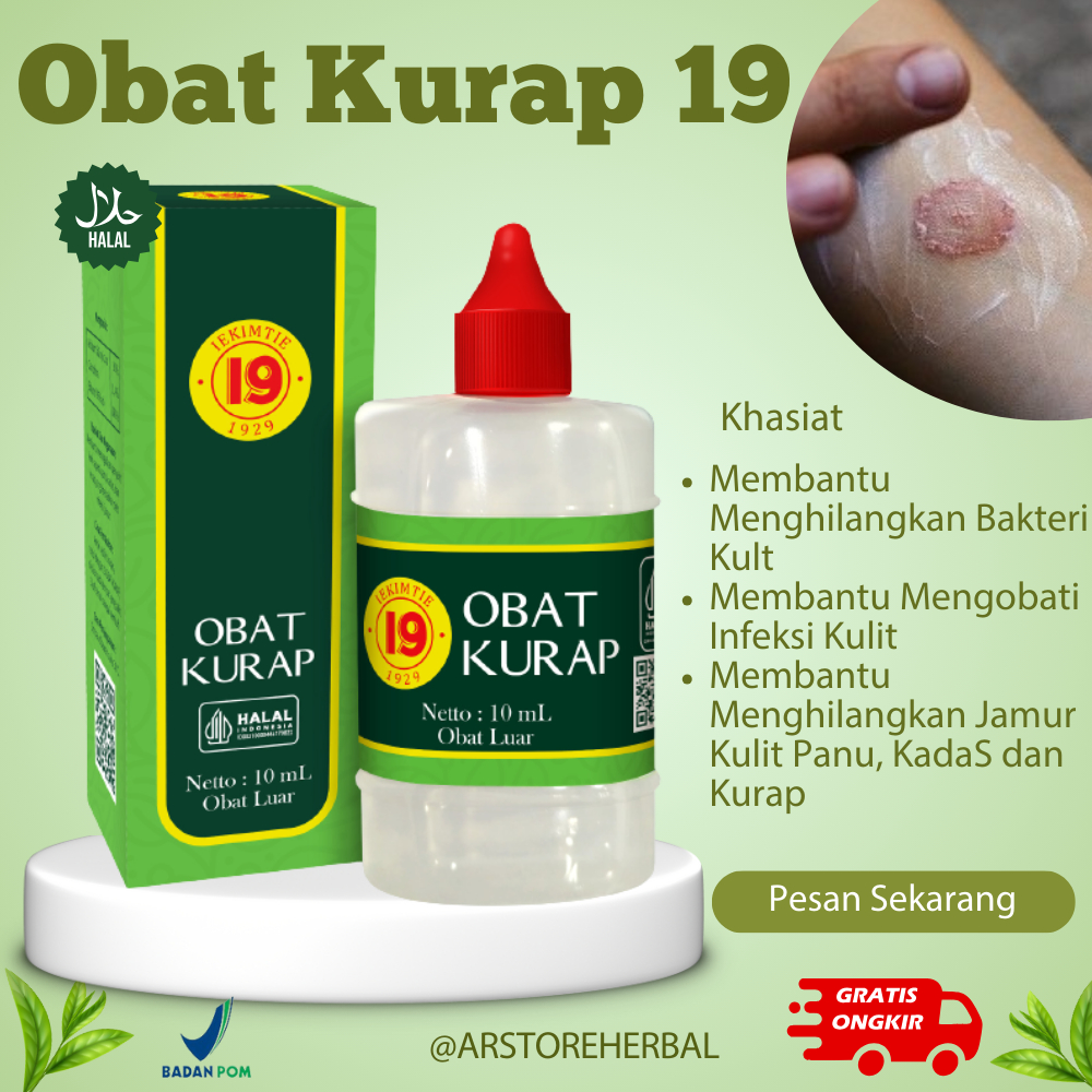 (100% ORIGINAL) Obat Kurap 19 Obat AMPUH Hilangkan Jamur Pada Kulit Panu Kadas Kurap Paling Ampuh Te