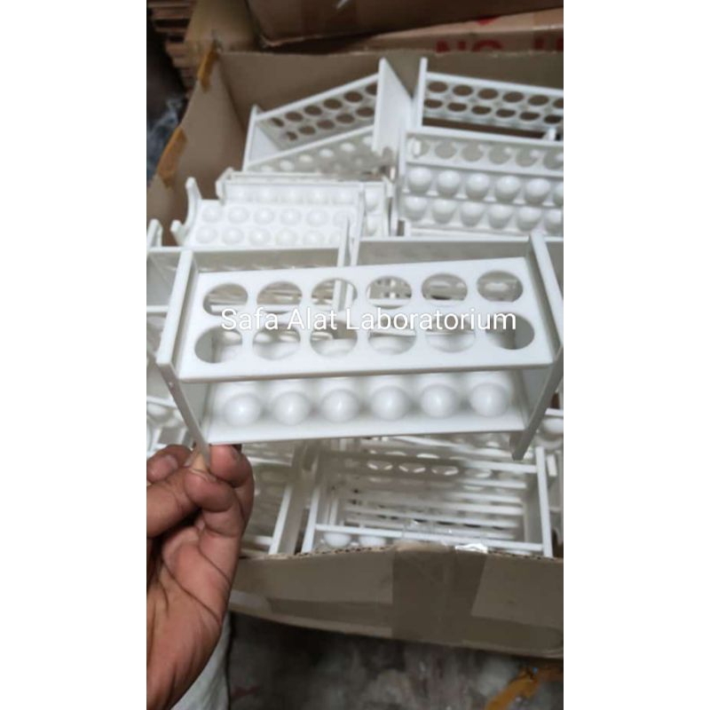 Rak Plastik 12 Lubang Rak Tabung Reaksi Rak Test Tube Plastik