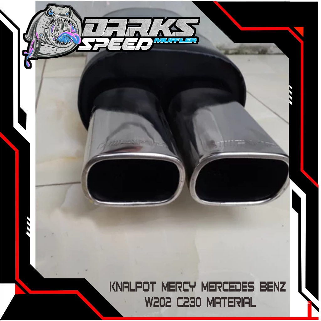 knalpot mercy mercedes benz w202 c230 material stainles steel