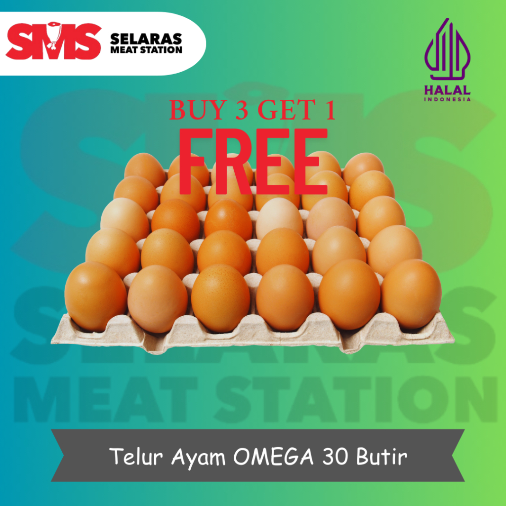 

Telur Ayam Omega Fresh 30 butir Tangerang - Selarasmeatshop
