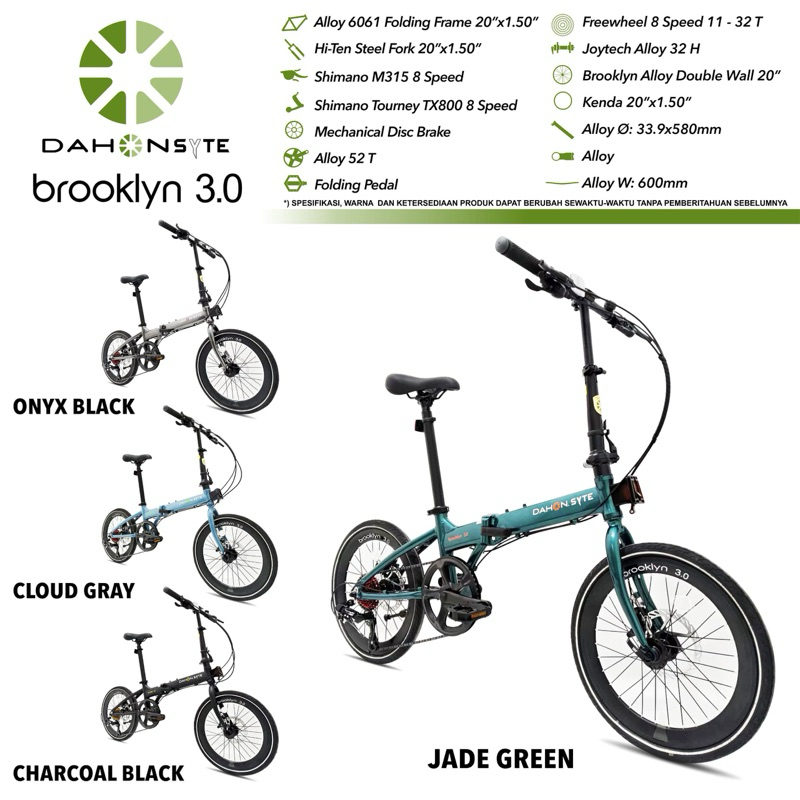 Sepeda Lipat Dahon Brooklyn 20 inch