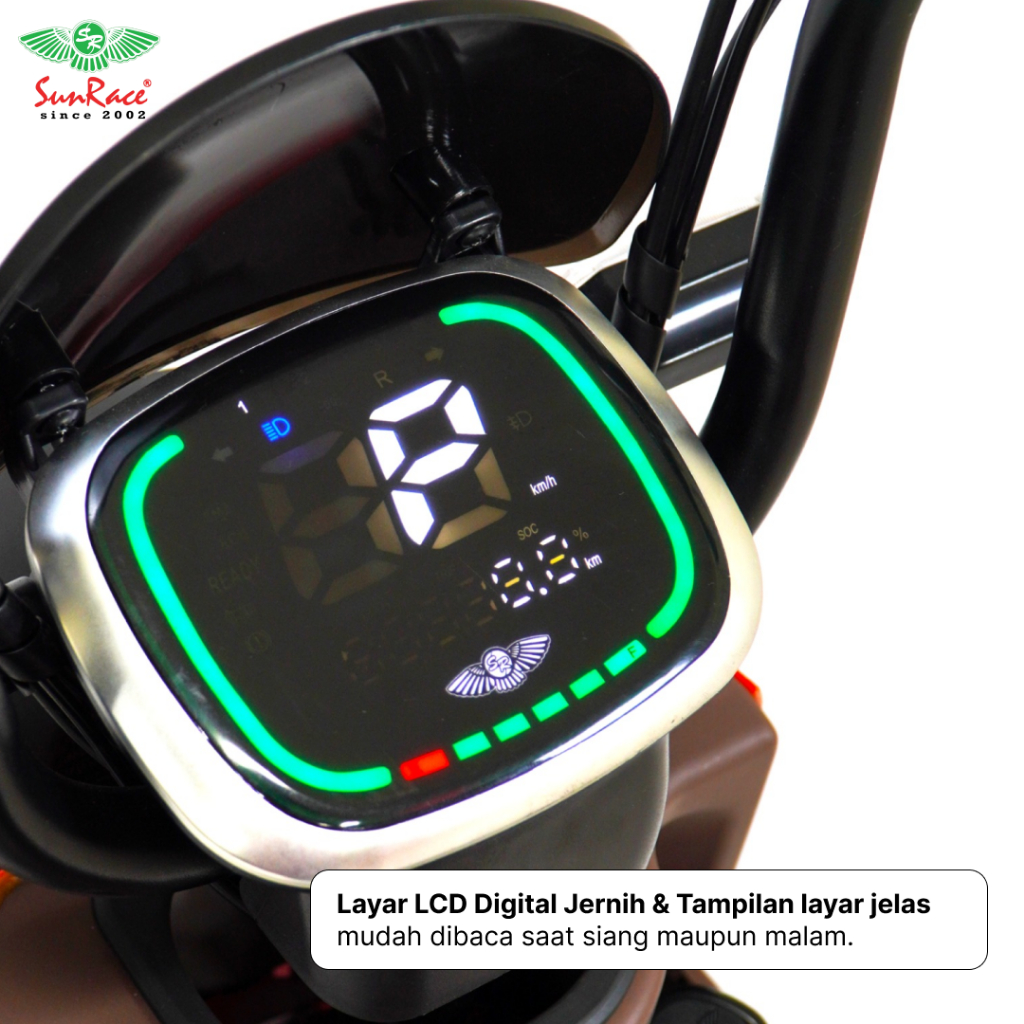 DIGITAL SPEEDOMETER / METER DIGITAL SEPEDA LISTRIK SUNRACE