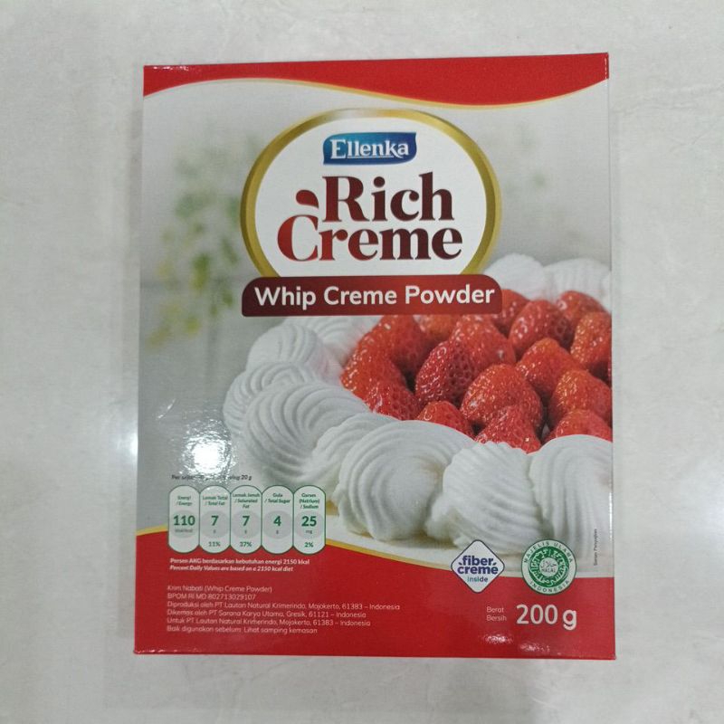 

Ellenka Rich Creme Whip Creme Powder 200gr