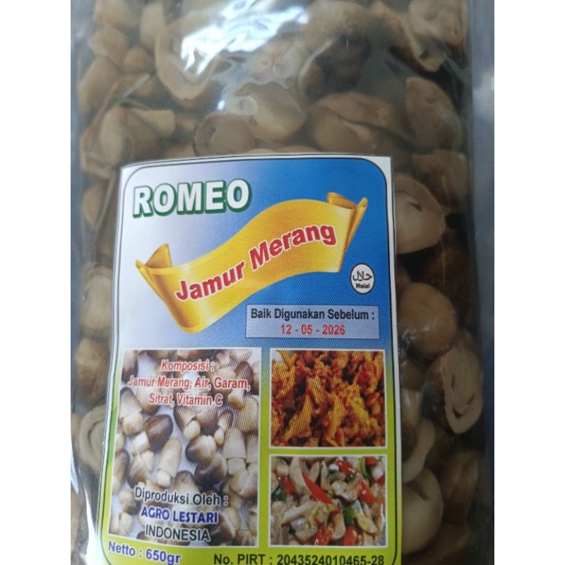 

Jamur merang dalam larutan air garam