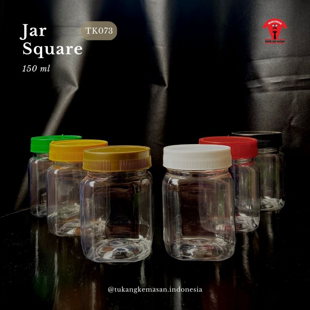 (1 Bal isi 100 pcs) Toples/jar plastik 150 ml square PET