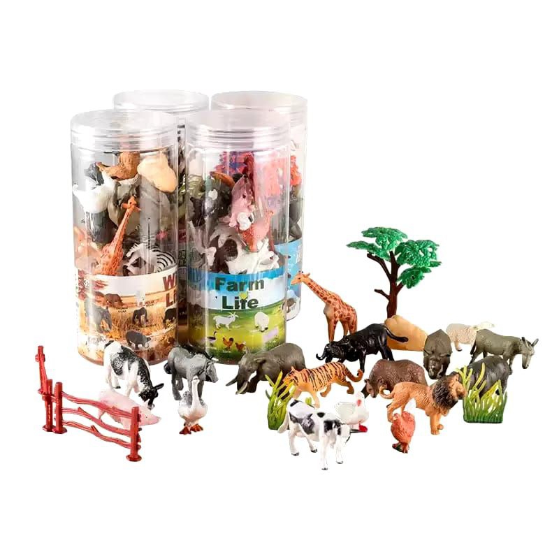 Mainan Anak Hewan Anak Isi 12 - Mainan Karet Mini Hewan- Mainan Animal Wild Figure