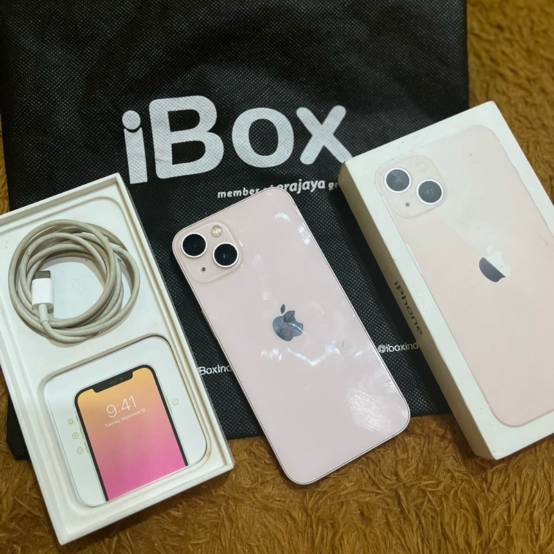 iphone 13 128 gb ibox pink warna favorit cewe komplit