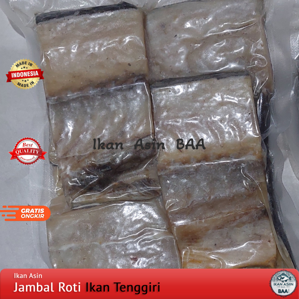 

Ikan Asin Jambal Roti Ikan Tenggiri Premium (Sudah Dipotong Kotak)