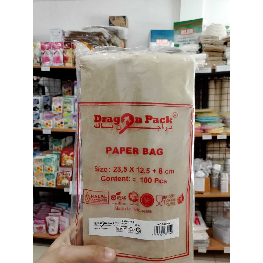 Kantong kertas  bungkus makanan Paper bag kentang goreng dll