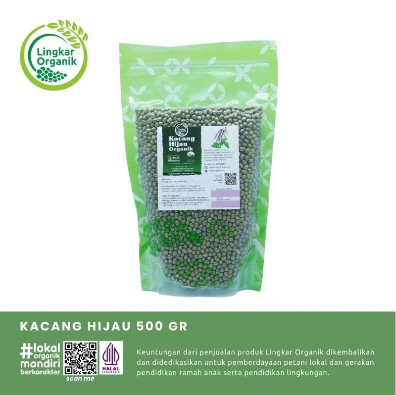 

Kacang Hijau 500gr - Organik / Lokal / Non GMO - Lingkar Organik / Nora Healthy Food