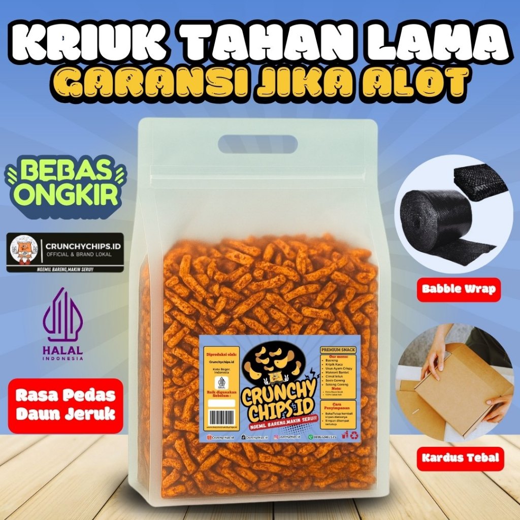

Cemilan Basreng Ikan Kiloan Sultan Kriuk Super Renyah Bumbu Nikmat Pedas Gurih Daun Jeruk