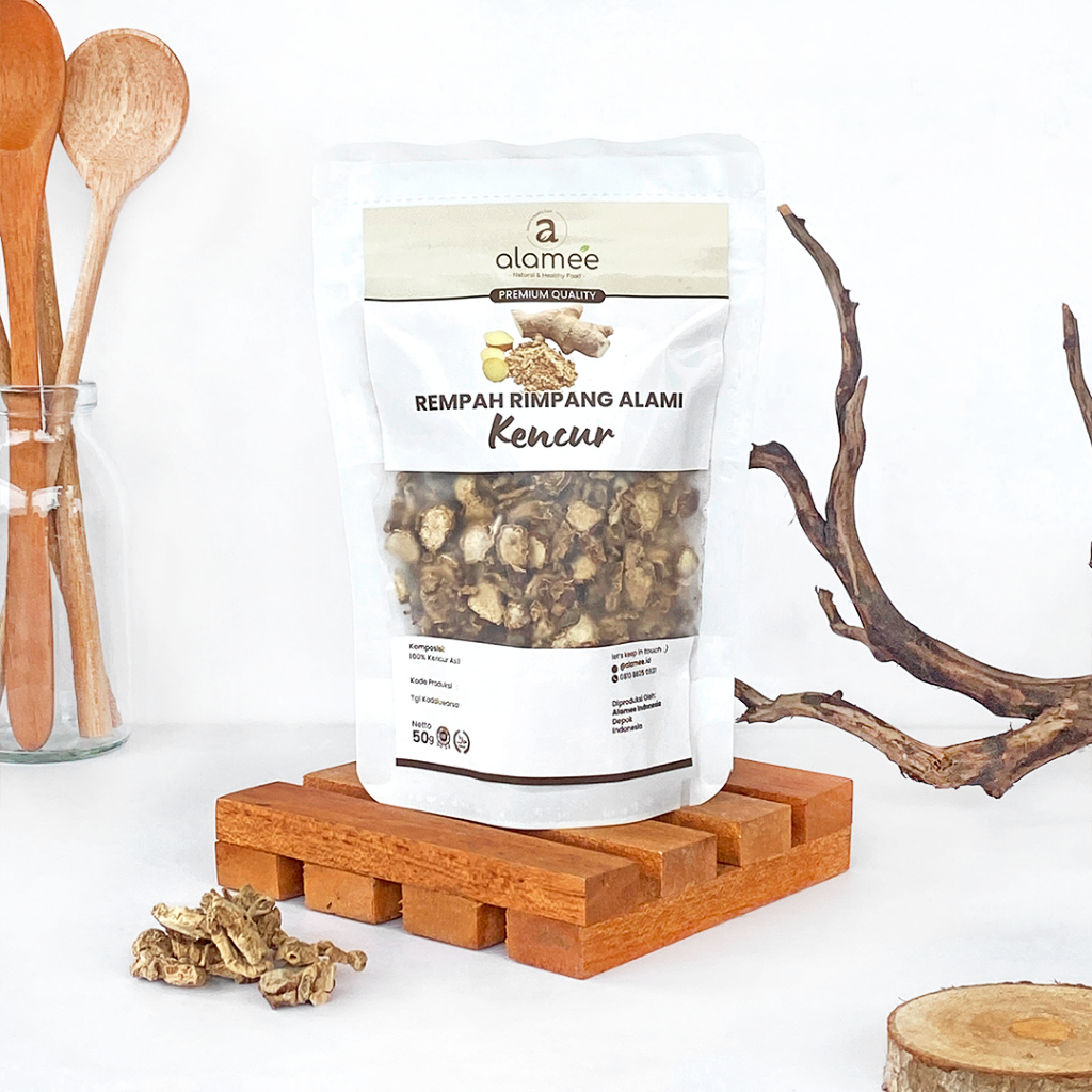 

ALAMEE Kencur Kering Dried Galangal Rempah Rimpang Organik Alami Bumbu Seasoning Masakan Masak 50gr