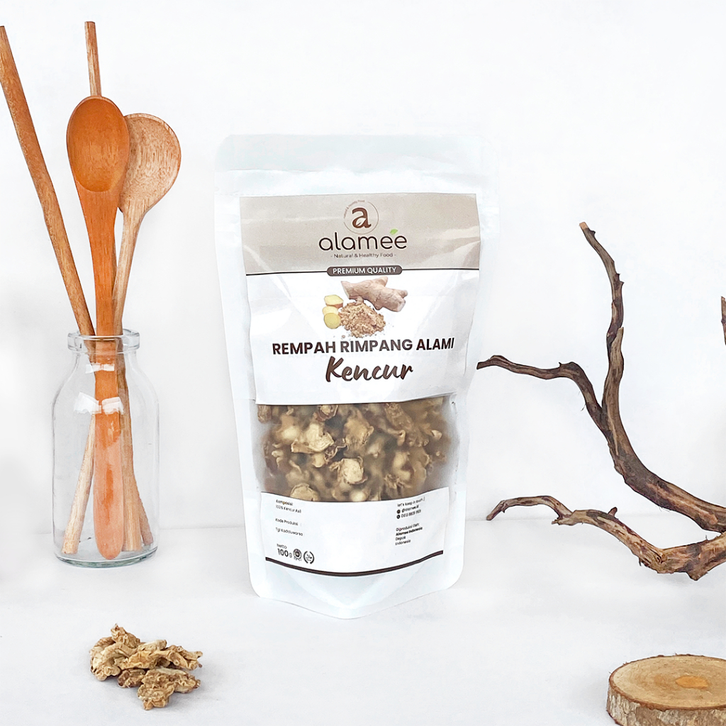 

ALAMEE Kencur Kering Dried Galangal Rempah Rimpang Organik Alami Bumbu Seasoning Masakan Masak 100gr